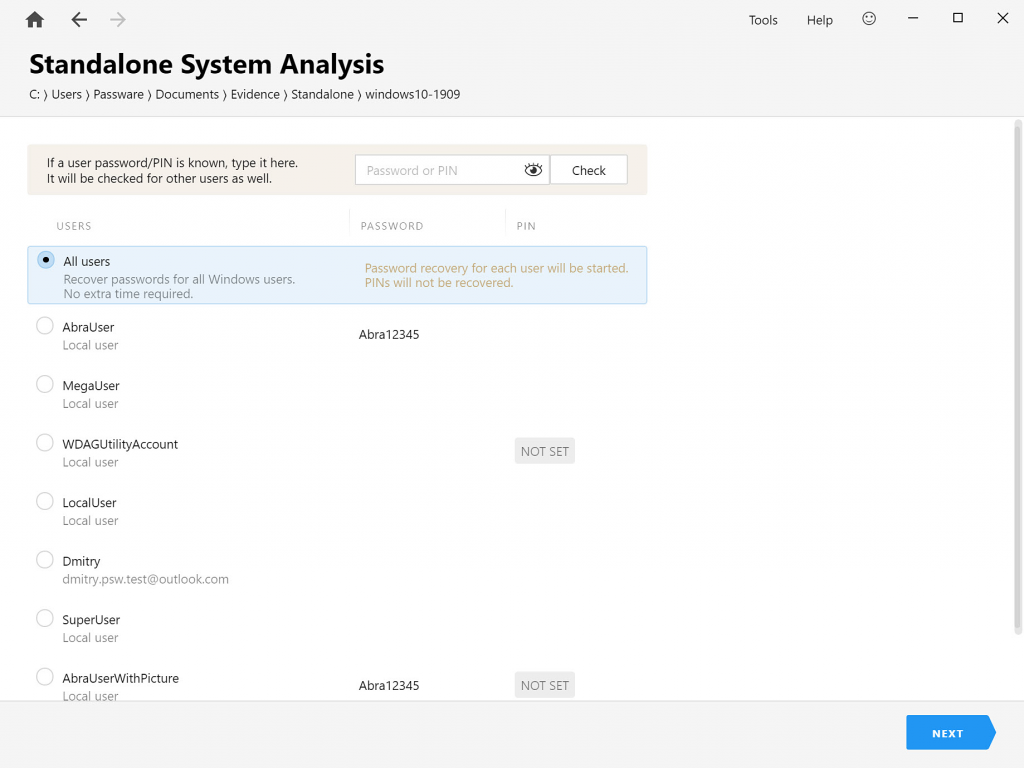 passware password recovery key